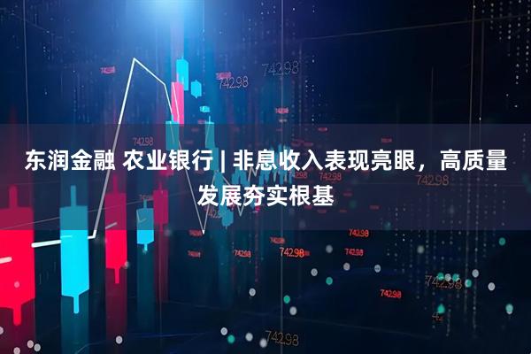 东润金融 农业银行 | 非息收入表现亮眼，高质量发展夯实根基